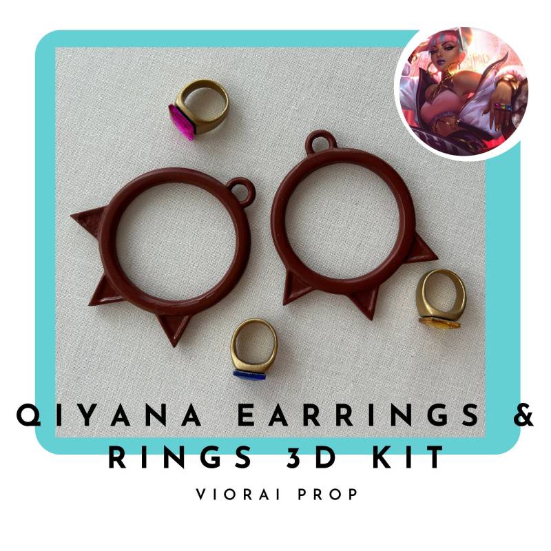 Qiyana Cosplay Ohrring & Ringe True Schaden Lol - League Of Legends 3D Raw Kit/Fertige Prop Qiyana Cosplay Ohrring & Ringe True Schaden Lol - League Of Legends 3D Raw Kit/Fertige Prop von Viorai