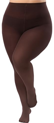 Viozocy Strumpfhosen Damen Große Größen, Elastische Hohe Taile Langlebig Strumpfhose, Weich Semi-Blickdichte Plus Größen Feinstrumpfhose XL 2XL 3XL 4XL, Braun 3XL Viozocy Strumpfhosen Damen Große Größen, Elastische Hohe Taile Langlebig Strumpfhose, Weich Semi-Blickdichte Plus Größen Feinstrumpfhose XL 2XL 3XL 4XL, Braun 3XL von Viozocy