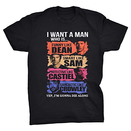 I Want A Supernatural Man T-Shirt (Black, 4XL) von Viper