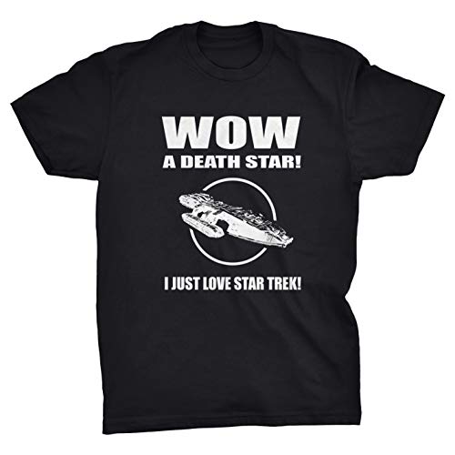 Wow A Death Star Battlestar Funny T-Shirt (Black, M) von Viper