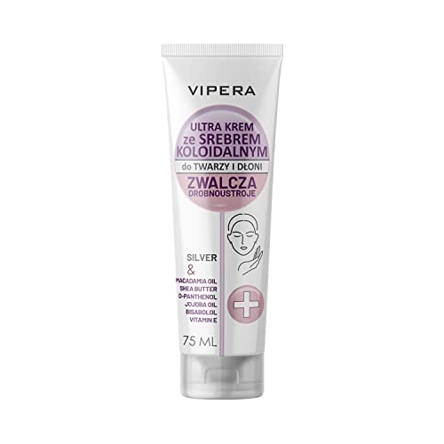 Vipera Face And Hand Cream With Silver Ultra Hand- und Gesichtscreme, 75 ml von Vipera