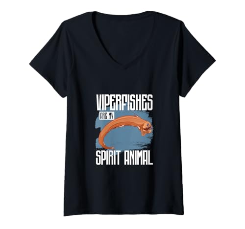 Damen Seelenverwandt mit Viperfisch T-Shirt mit V-Ausschnitt Damen Seelenverwandt mit Viperfisch T-Shirt mit V-Ausschnitt von Viperfisch Designs