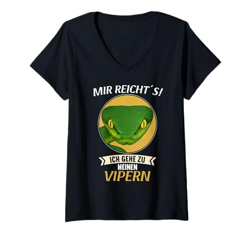 Damen Vipern Viper T-Shirt mit V-Ausschnitt Damen Vipern Viper T-Shirt mit V-Ausschnitt von Vipern Viper Tier Shop