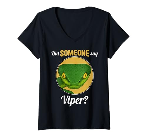 Damen Vipern Viper T-Shirt mit V-Ausschnitt Damen Vipern Viper T-Shirt mit V-Ausschnitt von Vipern Viper Tier Shop