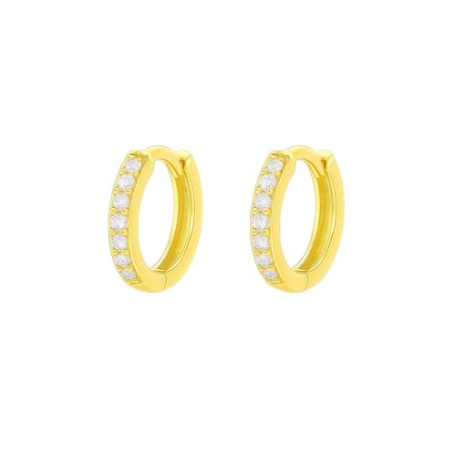 Creolen 925 Silber – in Silber, Gold oder Roségold – 5 bis 10 mm mit Zirkonia (Gold, 6 mm) Creolen 925 Silber – in Silber, Gold oder Roségold – 5 bis 10 mm mit Zirkonia (Gold, 6 mm) von Vipfashion797