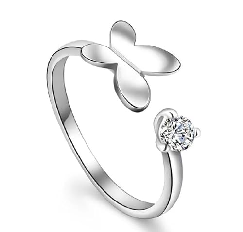 Vipfashion797 925 Silber Damenring – Schmetterlingsdesign mit Stein – Verstellbar 51–55 Vipfashion797 925 Silber Damenring – Schmetterlingsdesign mit Stein – Verstellbar 51–55 von Vipfashion797