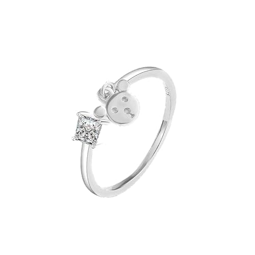 Vipfashion797 925 Silber Ring mit Bärchenanhänger – Verstellbar – Niedliches Design mit Stein Vipfashion797 925 Silber Ring mit Bärchenanhänger – Verstellbar – Niedliches Design mit Stein von Vipfashion797