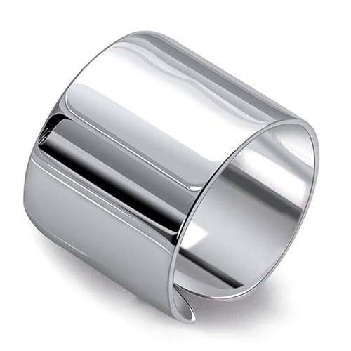 Vipfashion797 Breiter Damenring aus 925 Silber – Offenes, Verstellbares Design – Größe 51–55 von Vipfashion797