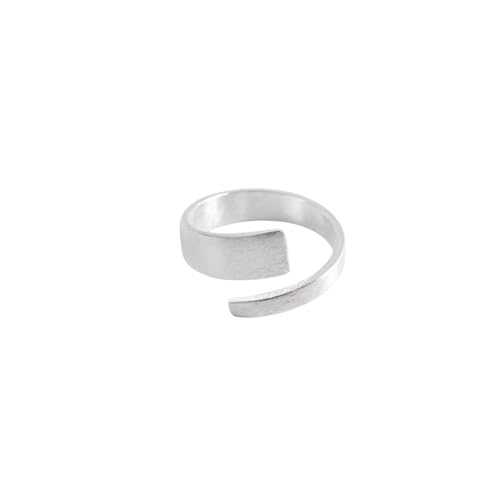 Vipfashion797 Ring Damen Silber 925 – Offener Bandring Minimalistisch, Matt Gebürstet, Verstellbar – Moderner Fingerring aus Sterlingsilber Vipfashion797 Ring Damen Silber 925 – Offener Bandring Minimalistisch, Matt Gebürstet, Verstellbar – Moderner Fingerring aus Sterlingsilber von Vipfashion797