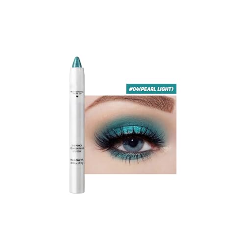 12 Farbe Wasserfester Glitzer-Lidschattenstift Make-up-Stift, Bunt Creme Lidschattenstift, Metallischer Schimmernde Smokey Eye Looks, Lang Anhaltendes, Schnell Trocknendes, Funkelndes Kosmetischer von Vipomkowa