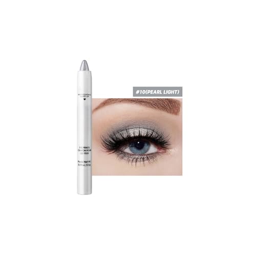 12 Farbe Wasserfester Glitzer-Lidschattenstift Make-up-Stift, Bunt Creme Lidschattenstift, Metallischer Schimmernde Smokey Eye Looks, Lang Anhaltendes, Schnell Trocknendes, Funkelndes Kosmetischer von Vipomkowa