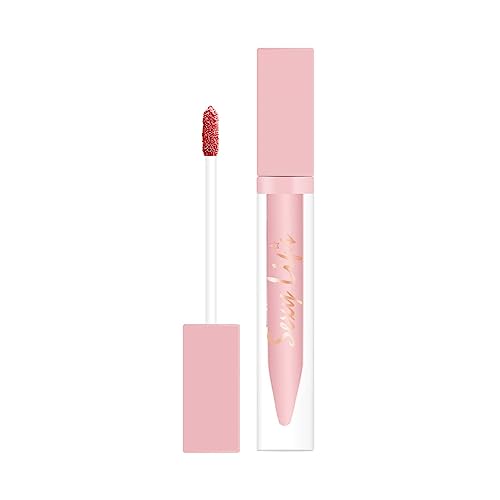 Lipgloss Base Günstig Damen-Lippenstift, böhmischer Lippenstift, mattiert, nicht bleibende Tasse, Lippenglasur, feuchtigkeitsspendender Lippenstift Lipgloss Mädchen Regenbogen (A, One Size) von Vipomkowa