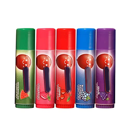 Lippenpflege Männer Winter Lippenbalsam mit Fruchtgeschmack, 5er-Set für mit Feuchtigkeit versorgte und glatte Lippen, 5 Stück Butterschleim (Pink, One Size) von Vipomkowa