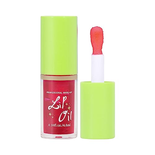 Lippenstift Rotbraun Feuchtigkeitsspendendes Lippenöl Gloss Transparent Toot Lip Oil Getönt Nicht klebrig Pflegend Langanhaltend Reparierende Lippenlinien und trockene Lippen Lippenstift (E, One Size) von Vipomkowa