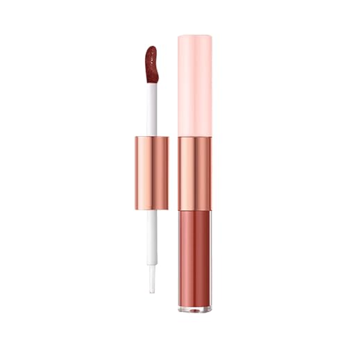 Vipomkowa Weihnachtskalender Für Männer Parfum Double Head Lipstick Velvet Mist 2-in-1-Lipgloss-Lippenstift, langanhaltendes Make-up, ohne zu verblassen, 2 ml + 2 ml Günstige Produkte (F, One Size) von Vipomkowa