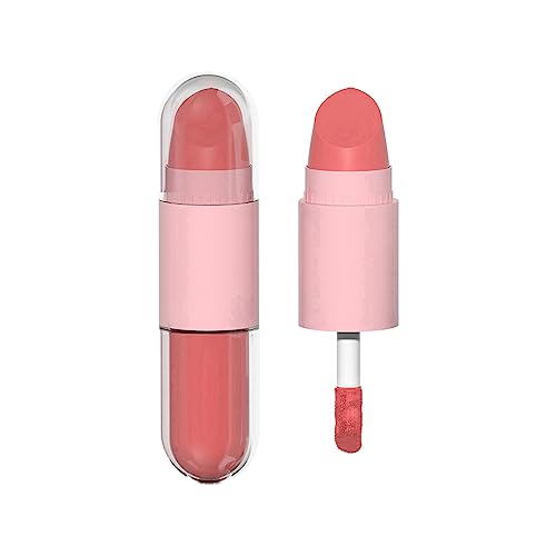 Wasserfester Lippenstift Glänzend Gesichtsglanz Lippenstift Lipgloss Two In One Halloween Prom Makeup Schminke Damen Lippenstift (A, One Size) von Vipomkowa