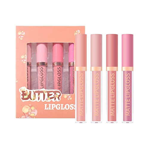 Weihnachtskalender Mädchen Beauty Lipgloss Set für Frauen Labiales Mates 24 Horas Originales Mattes 24 Deep Red Original 24 Stunden Lippenstift Lippenfleck Langlebige Wasserdichte Lippenstift (A, A) von Vipomkowa