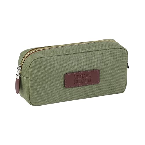 Viquel - Federmäppchen Military Trend Kinder – rechteckig 1 Fach – aus strapazierfähigem Polyester – Reißverschluss – 22 x 9 x 5 cm von Viquel