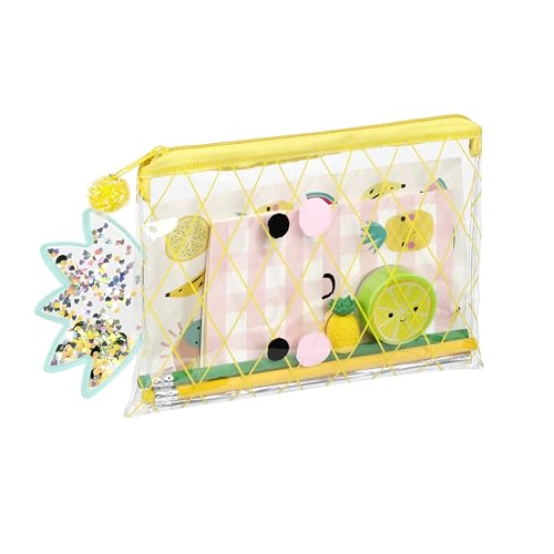 Viquel - Federmäppchen gefüllt Surprise Kinder – flaches Federmäppchen mit 1 Fach – 3 Bleistifte + 1 Spitzer + 1 Radiergummi + 1 kleines Notizbuch + Aufkleber – Reißverschluss – 20 x 14 x 1 cm Viquel - Federmäppchen gefüllt Surprise Kinder – flaches Federmäppchen mit 1 Fach – 3 Bleistifte + 1 Spitzer + 1 Radiergummi + 1 kleines Notizbuch + Aufkleber – Reißverschluss – 20 x 14 x 1 cm von Viquel