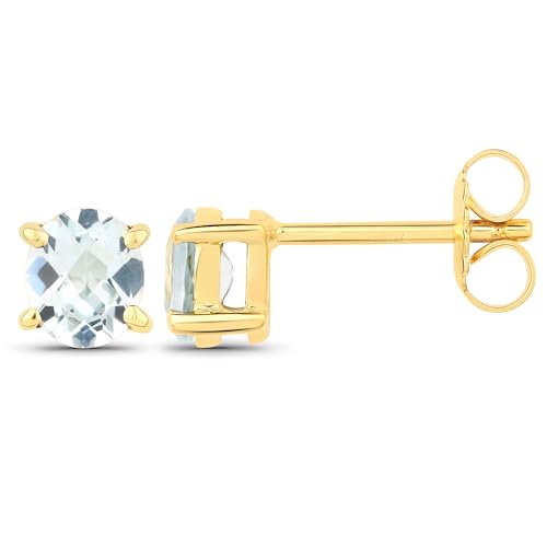 Vira Jewels Damen Ohrstecker 925/- Sterling Silber 0,6cm Glänzend Aquamarine gelb 1ct. 147220007V von Vira Jewels