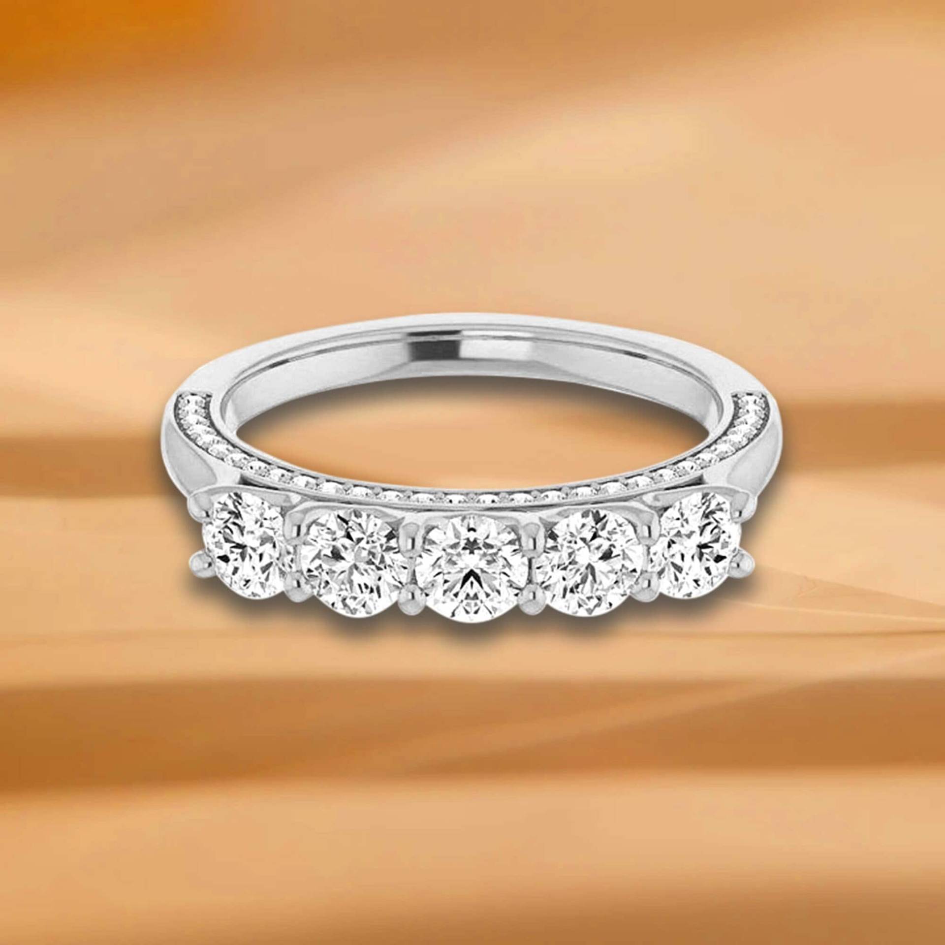 1, 00 Ct. Rundschliff Diamant Ehering - 14K/18K Weiß, Gelb, Roségold Und Platin 950, Natürliche Diamanten Jubiläumsring von VirabyaniFineJewelry