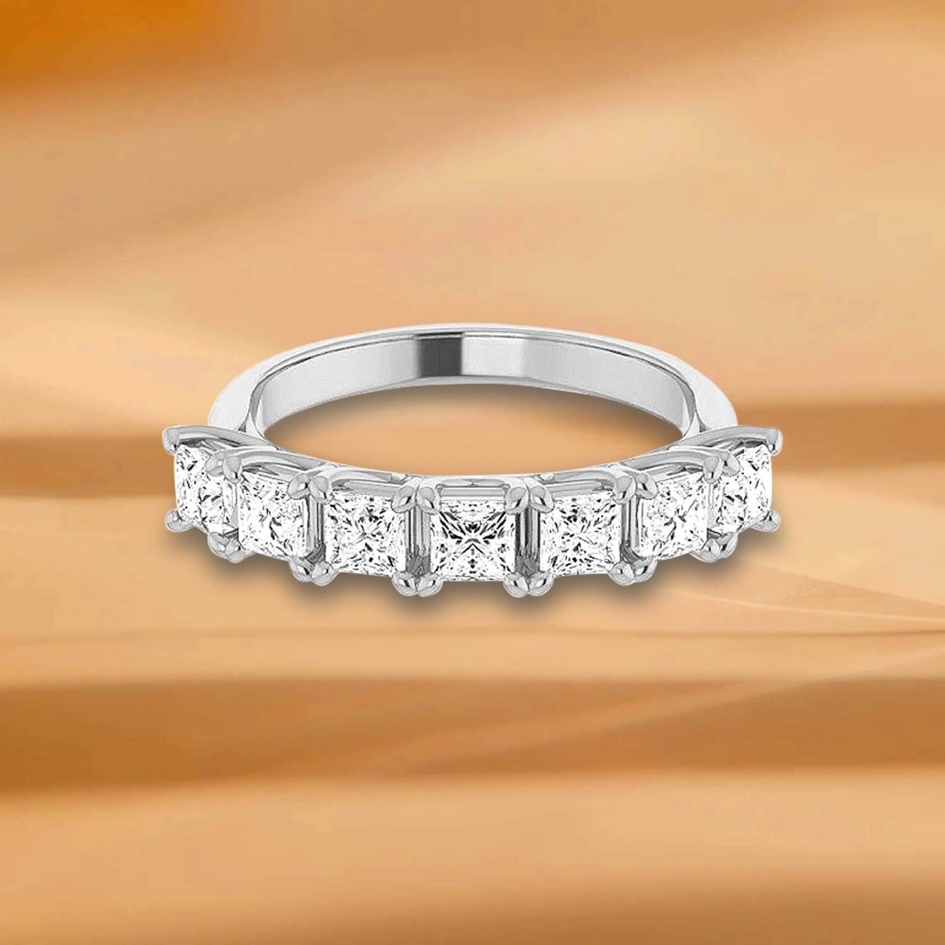 1, 26 Ct. Princess Cut Diamant Ehering - 14K/18K Weiß, Gelb, Roségold Und Platin 950, Natürliche Diamanten Jubiläumsring von VirabyaniFineJewelry