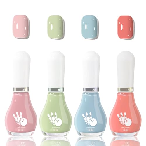 Colorful Nagellack Set - Schnelltrocknend Langlebiger Nagelack Wasserbasiert, abziehbar natürlicher ungiftiger Nail Polish luftdurchlässig Keine UV Lampe nötig DIY Geschenk Frauen Mädchen von Virellay