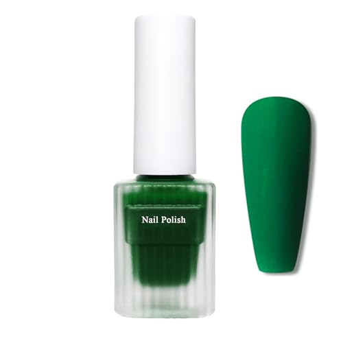 Grün Matte Nagellack - Schnelltrocknend & Langanhaltend ungiftige Green Matte Nail Polish - Regulärer Nagellacke Ohne UV-Lampe - Hochwertig Matt Effect für Anfänger DIY Nail Art (Grün, 12ML) von Virellay