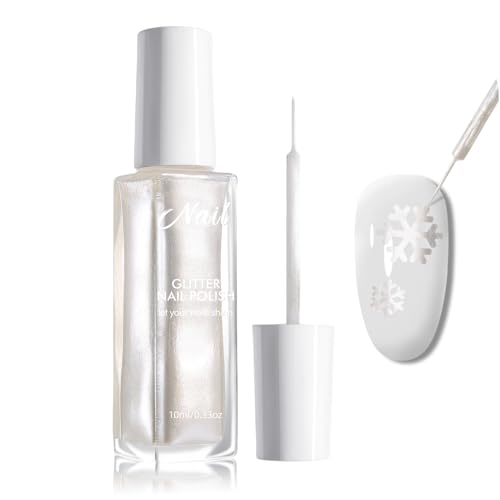 Liner Gel Nagellack- 10ML Schnell Trocknend Painting Gel Nagellack für Nageldesign - Kein UV/LED Licht Erforderlich - Farbe Nail Polish für Nageldesign Frauen DIY Maniküre Geschenke (Weiß, 10ML) von Virellay