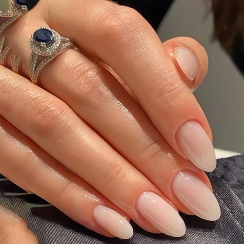 Künstliche Fingernägel Zum Aufkleben - 24Pcs Press on Nails Almond - Full Cover Falsche Nägel - Künstliche Nägel für Frauen (Nude Gradient, 24 Pcs) von Virellay