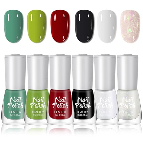 Virellay 6 Pcs Nagellack auf Wasserbasis - schnell trocknender Nail Polish (Multicolor Set, 6 Pcs) von Virellay