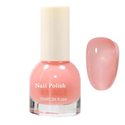 Virellay Jelly Rosa Nagellack - Ungiftig & Schnell Trocknend - Nagellack Rosa Ohne UV Lampe - Nude Nail Polish für Frühlings und Summer - Regular Nail Polish Transparent für Frauen Mädchen Nail Art von Virellay
