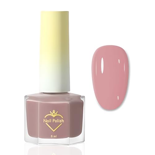 Nude Rosa Peel off Nagellack - Ungiftiger Nagelack Auf Wasserbasis - Einfarbiger Nail Polish mit Blütenduft - Nagellack Schnelltrocknend für Frauen Mädchen DIY-Nagelkunst Zu Hause (Nude Pink, 8 Ml) von Virellay