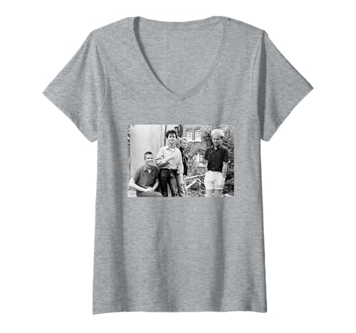 Damen Depeche Mode Band Fotoshooting von Virgina Turbett T-Shirt mit V-Ausschnitt von Virginia Turbett Photography