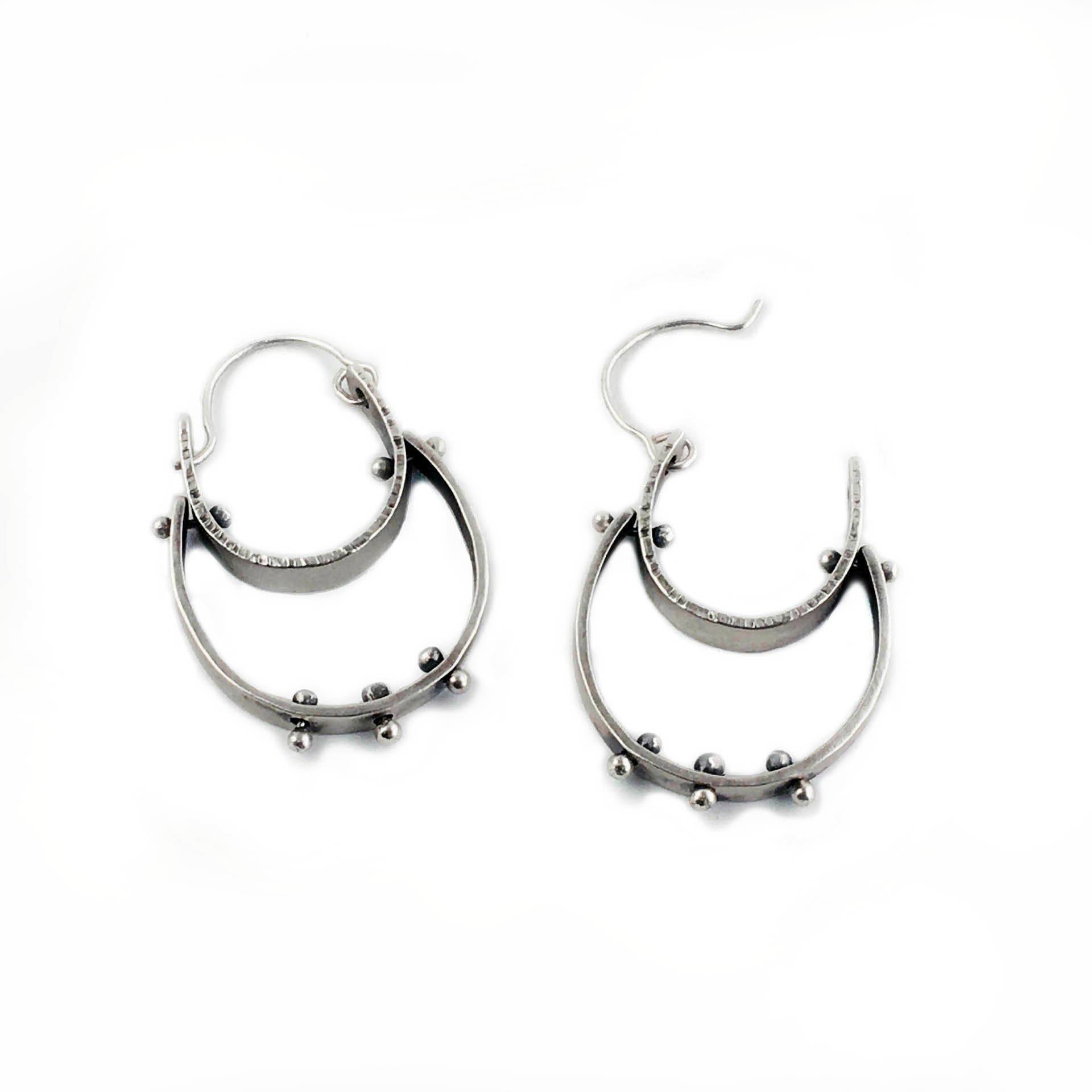 Ovale Klapp Creolen Aus Sterling Silber von VirginiaStevensDsgns