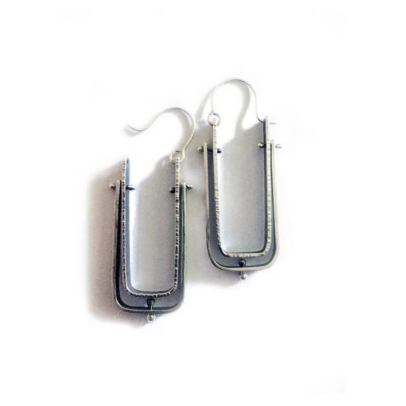 Rechteckige Klappbrisuren Aus Sterlingsilber von VirginiaStevensDsgns