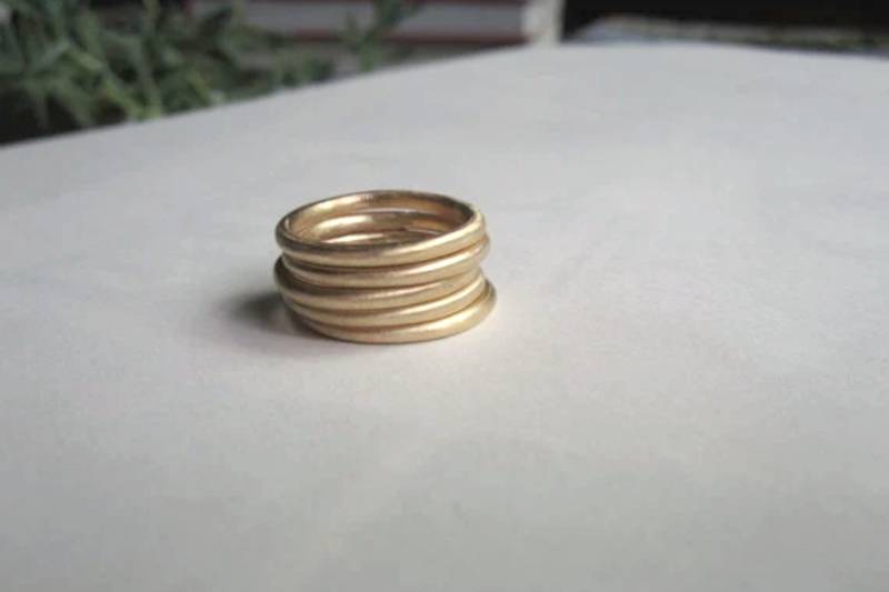 2 Mm Rundband Stapelringe Matt Massiv 14K Gelbgold 18K Gold Sterling Silber Messing Minimal Schmuck Einfach 0053 von VirginiaWynne