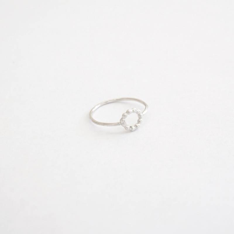 Perlen Offener Kreis Ring 7 Mm 1 Rund Stapelring Zierlich Täglich Einfache Sterling Silber Dünnes Leicht Süß 0252 von VirginiaWynne