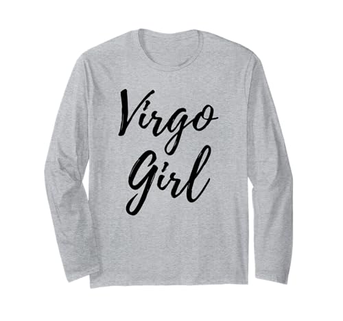 Jungfrau Mädchen Sternzeichen Sternzeichen Horoskop Langarmshirt von Virgo Girl Zodiac Sign Horoscope Birthday