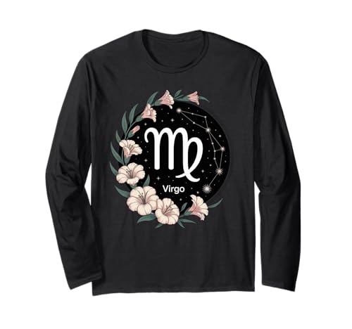 Jungfrau Geschenk für Frauen Sternbild Astrologie Sternzeichen Langarmshirt von Virgo Store