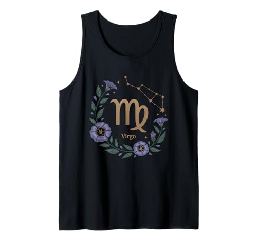 Jungfrau Geschenk für Frauen Sternbild Astrologie Sternzeichen Tank Top von Virgo Store