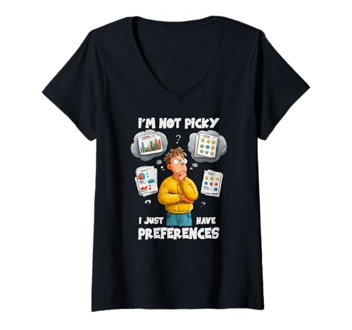Damen Virgo Zodiac Im Not Picky I Just Have Preferences T-Shirt mit V-Ausschnitt Damen Virgo Zodiac Im Not Picky I Just Have Preferences T-Shirt mit V-Ausschnitt von Virgo Zodiac Astrology Earth Sign Traits