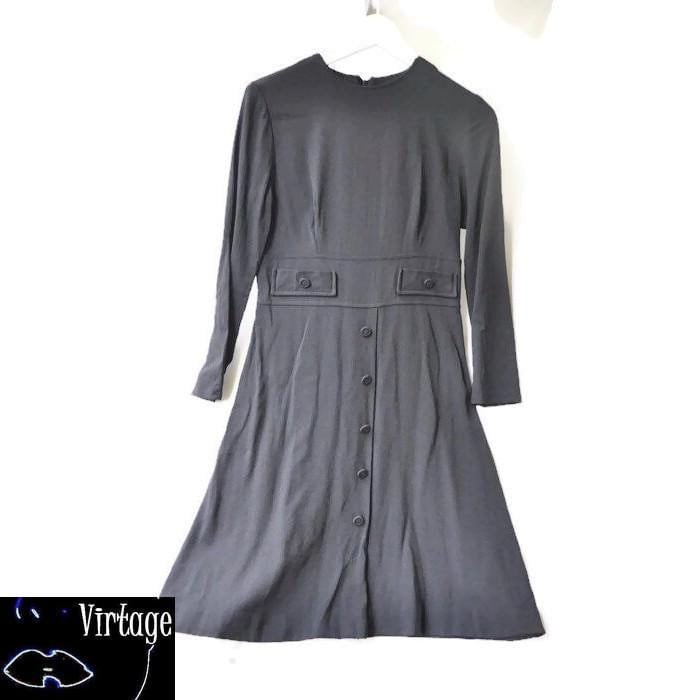 60Er70Er Kleid Mod Schwarzes Langarm Zipback Dünnes Minikleid Shirtkleid Gr. 36-38 60Er70Er Kleid Mod Schwarzes Langarm Zipback Dünnes Minikleid Shirtkleid Gr. 36-38 von VirtageVintage