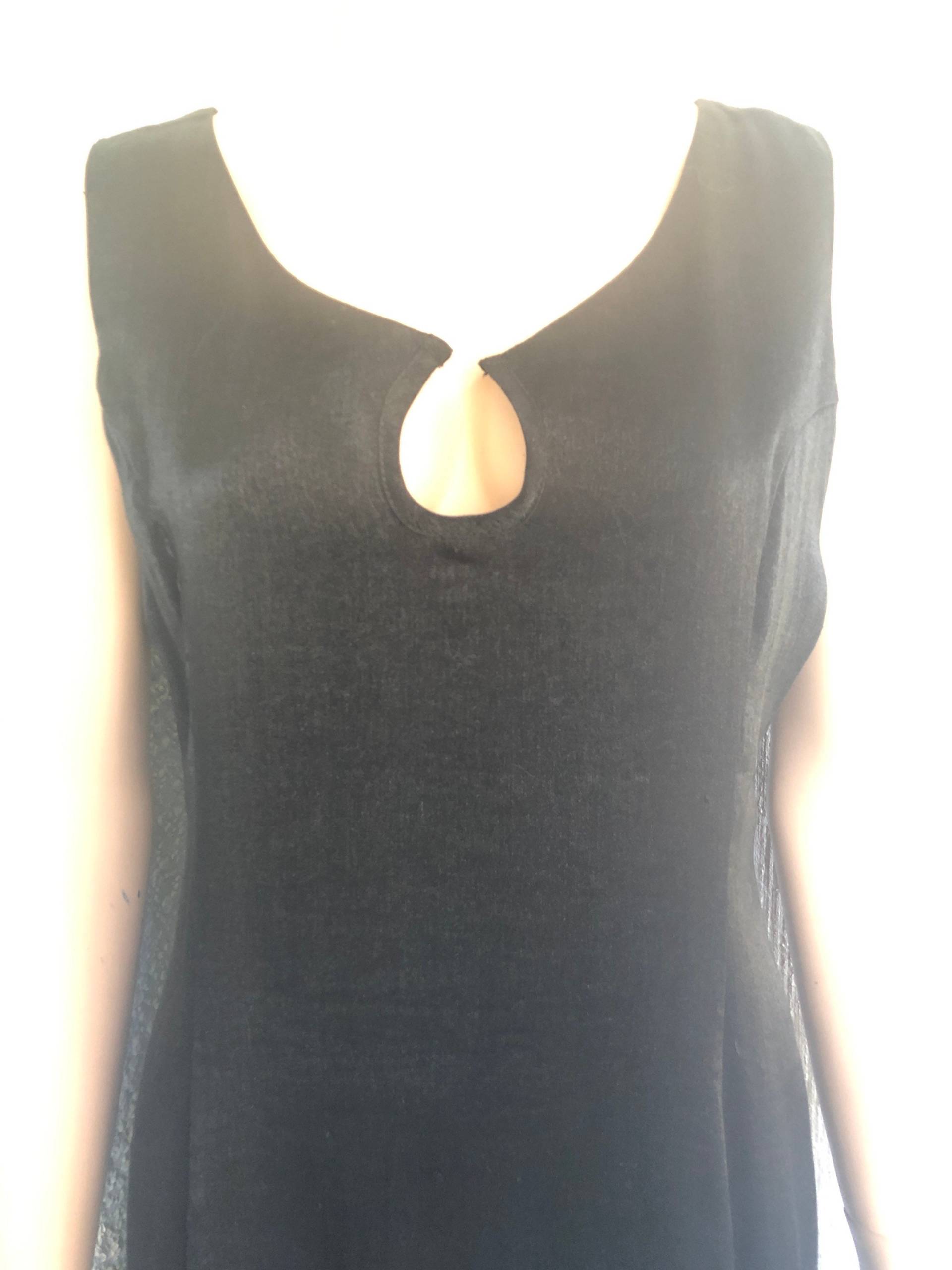 90Er Kleid Maxikleid Ärmellos Trägerhoulder Bodycon Langes Seidiges Gr. S 38 von VirtageVintage