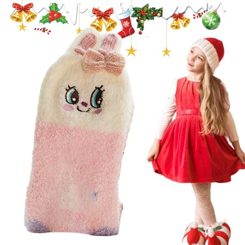 Tierische Fuzzy-Socken | Gemütliche dicke Slipper-Socken,Plüschsocken für den Winter drinnen, bequeme Socken für Weihnachten, flauschige Damensocken Virtcooy von Virtcooy
