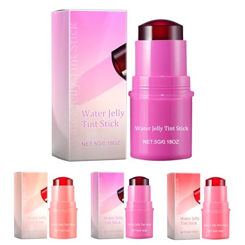 Water Jelly Tint Matte Stick Makeup | Water Jelly Rouge Stick Moistured Blush Stick,3-in-1 Cheek Lip Tinted Moistured Blush Stick,Cheek Lip Tinted Moistured Cheek Cream Brighten Blush Eyes Stick Lip von Virtcooy