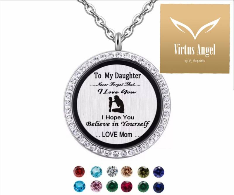 Edelstahl Halskette Geschenk Mama Für Tochter Meine Mutter Edelstahl Halskette Geschenk Mama Für Tochter Meine Mutter von VirtusAngel