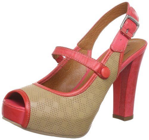 Virus Moda Damen 910505 Pumps, Braun (braun/rot 2) von Virus Moda