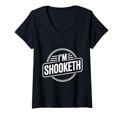 Damen I'm Shooketh Trending Internet -Meme -Reaktion - T-Shirt mit V-Ausschnitt von Virusmeme -Reaktionen