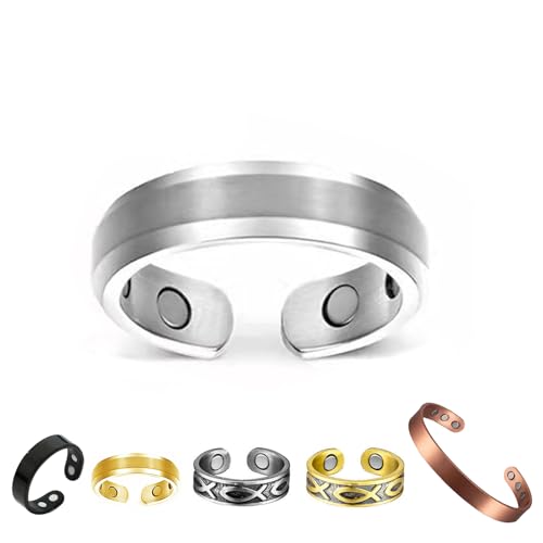 Damen Wechseljahre, Magnetringe Damen, Magnetring Wechseljahre, Reduziert Stress& Angstgefühle Verbessert dieSchlafqualität (Ring-Silber) von VisBeaut
